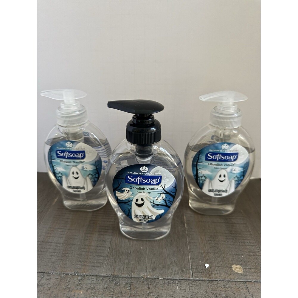 3 Ltd Ed Retired Softsoap Liquid Hand Soaps Cat Ghoulish Vanilla